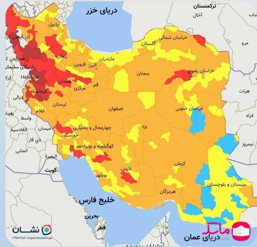 وضعیت کدام شهرها هنوز قرمز کرونایی است؟